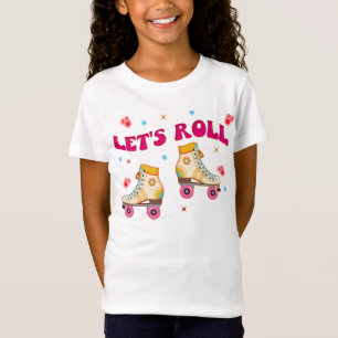 T-Shirt Roll Roller Skate Retro Amateurs de patinage