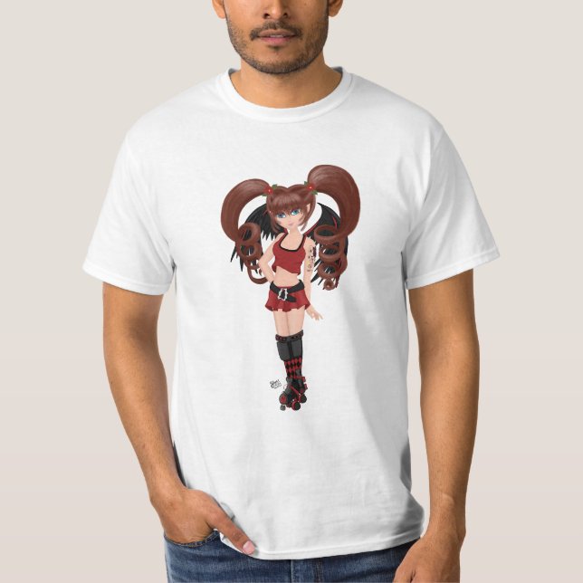 T-shirt Roller Derby Anime Patinage de fée (Devant)