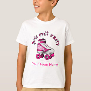 T-shirt Roller Derby Patinage - Rose