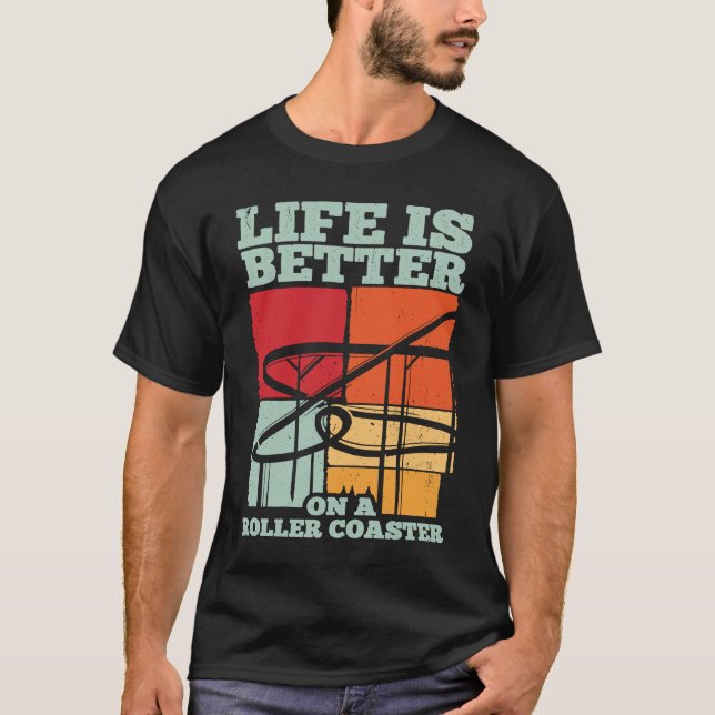 T-shirt Roller dessous de verre amusant fans de parc d'att (Devant)