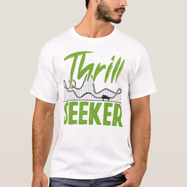 T-shirt Roller Dessous de verre Amusement Park Thrill Cher (Devant)