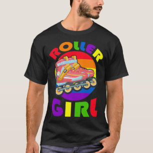 T-shirt Roller Girl Birthday Roller Skater Party Patins Sk