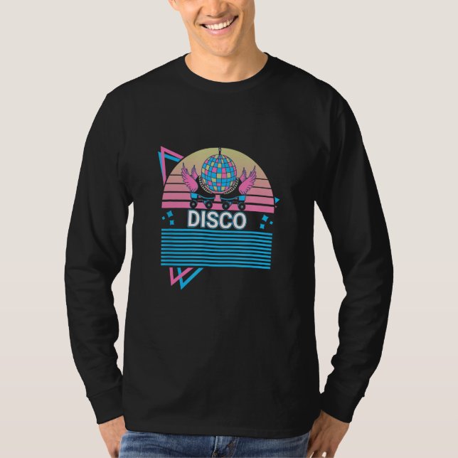 T-shirt Roller Skate Roller Skating Retro Disco_1 (Devant)