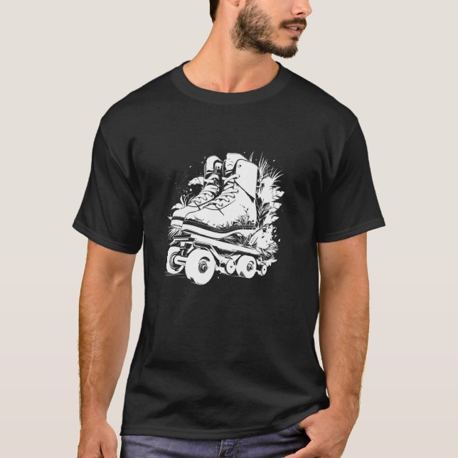 T-shirt Roller Skates Comic (Devant)