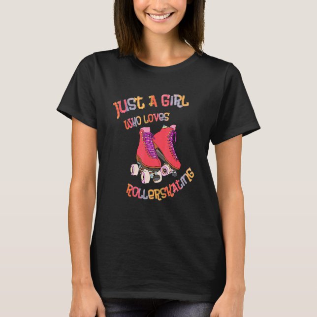 T-shirt Roller Skates Juste Une Fille Qui Aime Le Roller S (Devant)