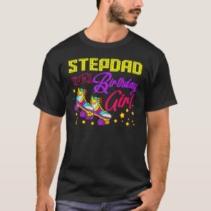 T-shirt Roller Skates Patinage Stepdad De La Fille Anniver