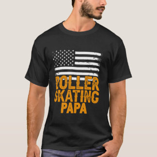 T-shirt ROLLER SKATING PAPA Sports Papa Joueur Coach USA F