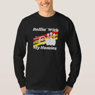 T-shirt Rollin Avec Mes Hommes Bowling Retro