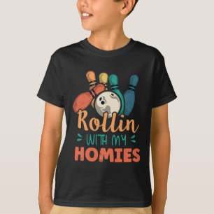 T-shirt Rollin Avec Mes Hommes Retro Bowling 2