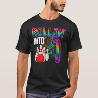 T-shirt Rollin En 1 Ans Bowling Anniversaire Fille 1ère