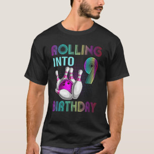 T-shirt Rollin en 9 Bowling Anniversaire 9 Anniversaire