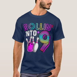 T-shirt Rollin en 9 Bowling Anniversaire 9 Anniversaire