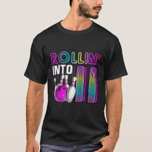 T-shirt Rollin Into 11 Bowling Anniversaire Fête 11E Anni