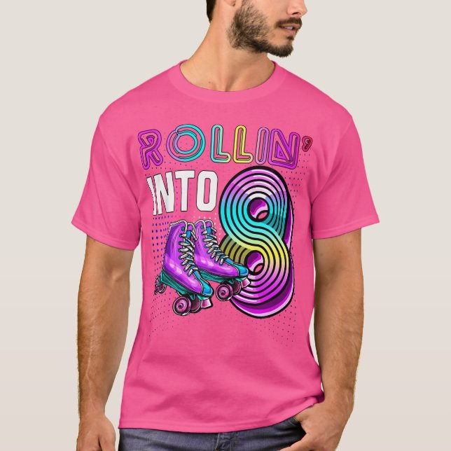 T-shirt Rollin' Into 8 Roller Skink 8E Anniversaire Pa (Devant)