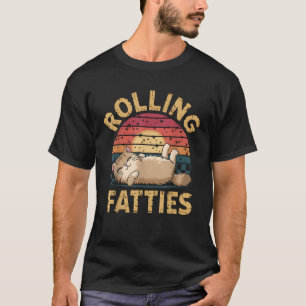 T-shirt Rolling Fatties Amoureux des chats Drôle Chat Kitt