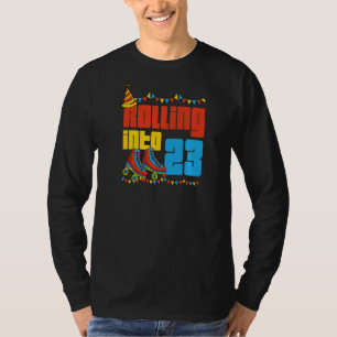 T-shirt Rolling Into 23 Roller Skate 23e Anniversaire S