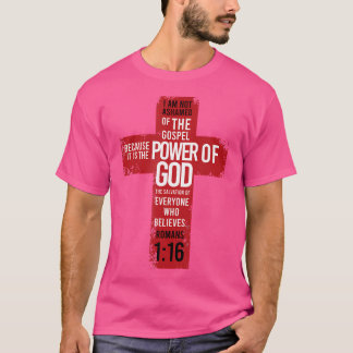 T-shirt Romains 116 Bible Verse Religion Jésus Croix Chris