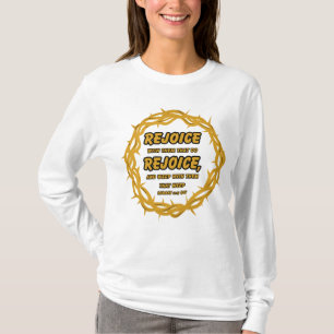 T-shirt Romains 12:15 Bible Écriture Femme Longue Manche