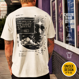 T-shirt Romains 12:2 Renouveler Votre Système de Message M