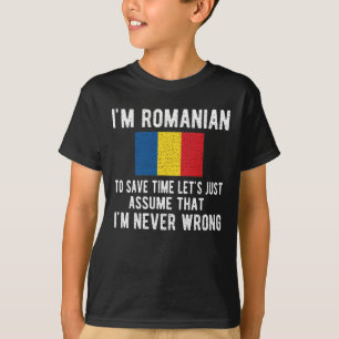 T-shirt Romanian Heritage Romania Roots Romanian Flag
