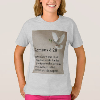T-shirt Romans 8:28 Bible Verse Girl's Tee Shirt