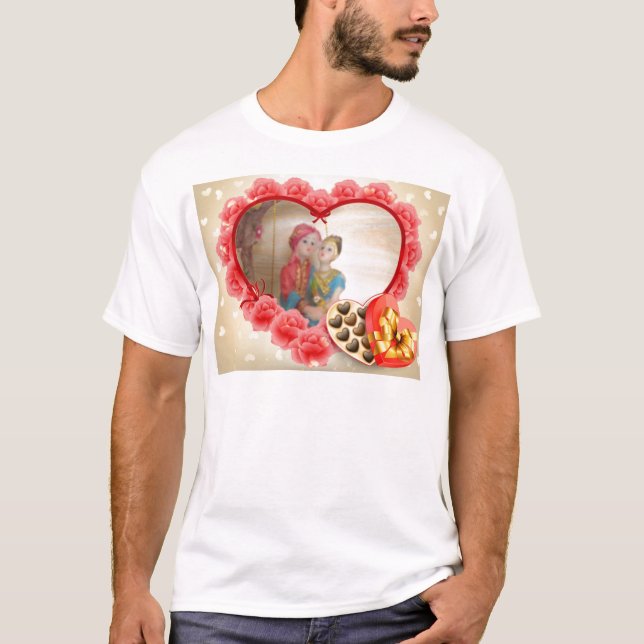 T-shirt Romantique Amour Coeur Art Imprimer (Devant)