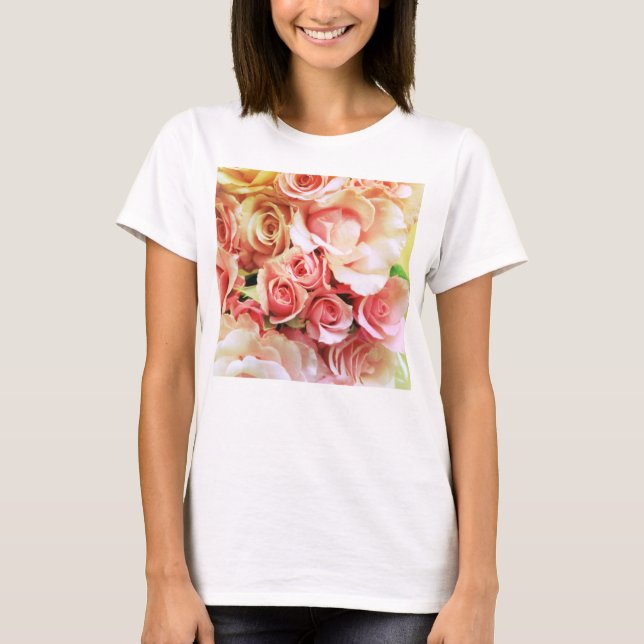T-shirt romantique rose (Devant)