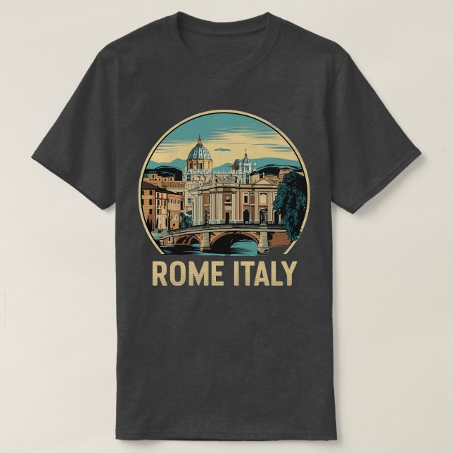 T-shirt rome italie rétro (Design devant)