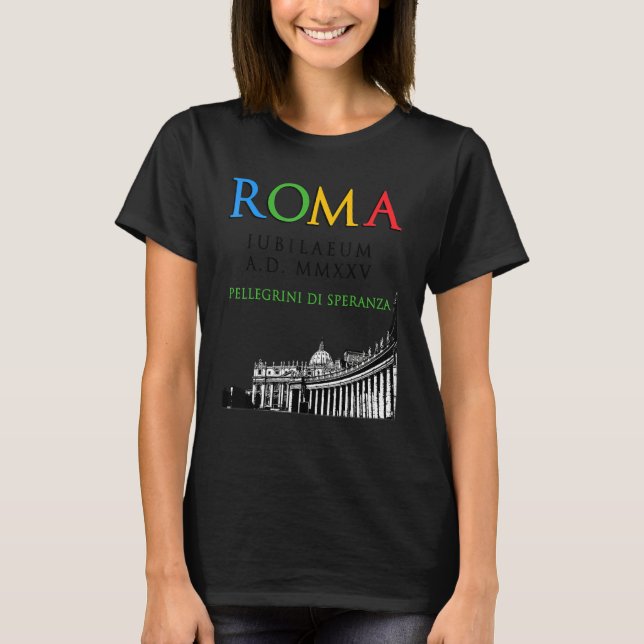 T-shirt Rome Jubilé pèlerins de l'espérance 2025 Dieu chré (Devant)