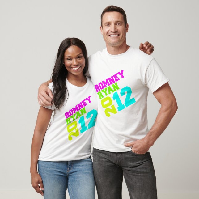 T-shirt ROMNEY RYAN VP NEON COLLEGIATE.png (Unisexe)