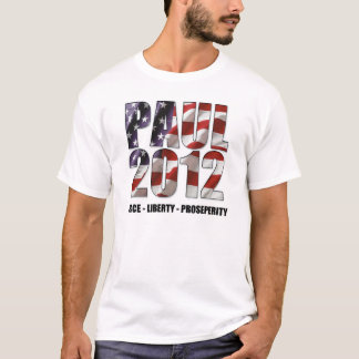 T-shirt Ron Paul 2012 - Paix, liberté, prospérité