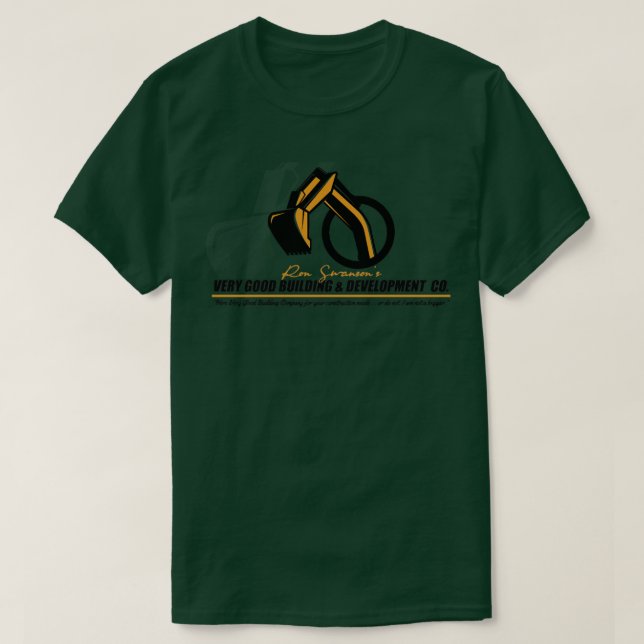 T-shirt Ron Swanson Très Bon Bâtiment Compagnie Parcs et R (Design devant)