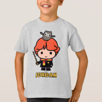 Ron Weasley en dessin animé et Pigwidgeon