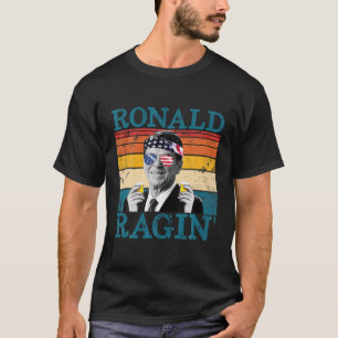 T-shirt Ronald Ragin' Patriotique Rétro Président Boisso