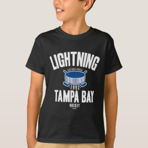 T-shirt Rondelle de hockey Tampa Y Lightning noire officie