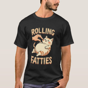 T-shirt Rondouillards drôles de chats paresseux humour