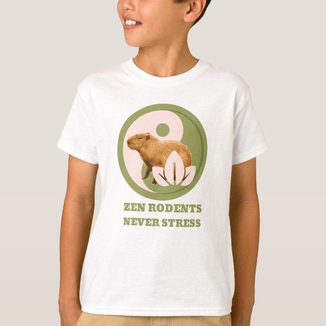 T-shirt Rongeurs Zen N'Ont Jamais De Stress Humour Capybar (Devant)