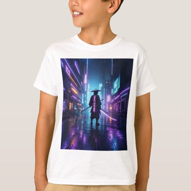 T-shirt Ronin da Lâmina Neon (Devant)
