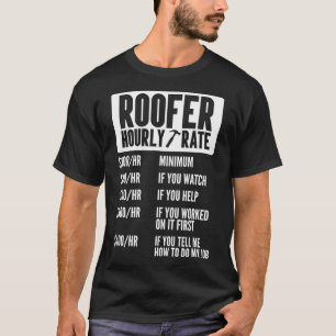 T-shirt Roofer Hommes Taux horaire Roofer Union Roofing Dr