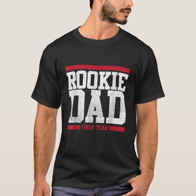 T-shirt Rookie Papa Première année Drôle Expectant Daddy T (Devant)