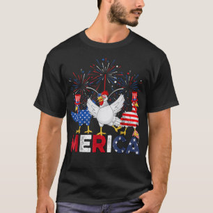 T-shirt Rooster cool portant des lunettes de soleil Poulet