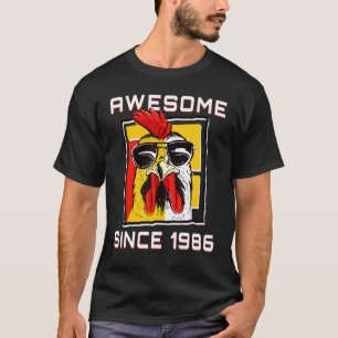 T-shirt Rooster W Lunettes de soleil I Awesome depuis 1986