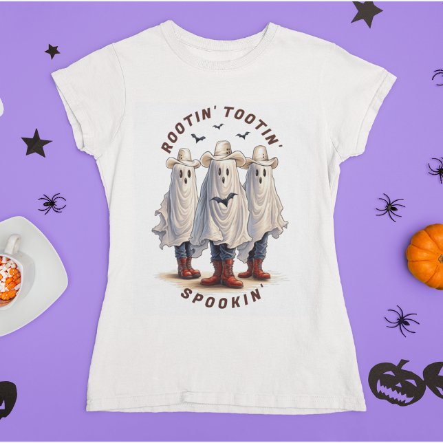 T-shirt Rootin Tootin Spookin Western Ghosts Texte personn (Créateur téléchargé)
