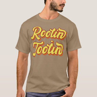T-shirt Rootin Tooting Typographie rétro