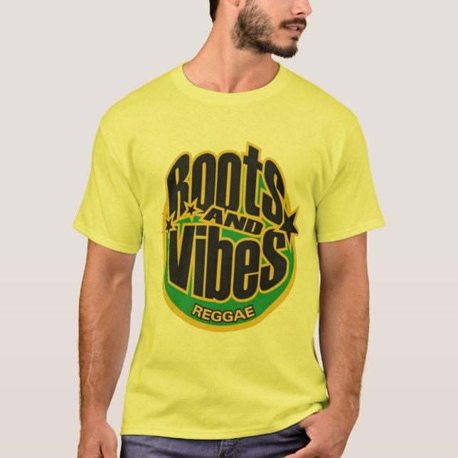 T-shirt Roots And Vis des Reggaes chemisette (Devant)