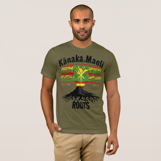 T-shirt ROOTS DE Kānaka Maoli (Devant entier)