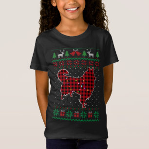 T-Shirt Roough Collie Red Plaid Buffalo drôle laide Christ