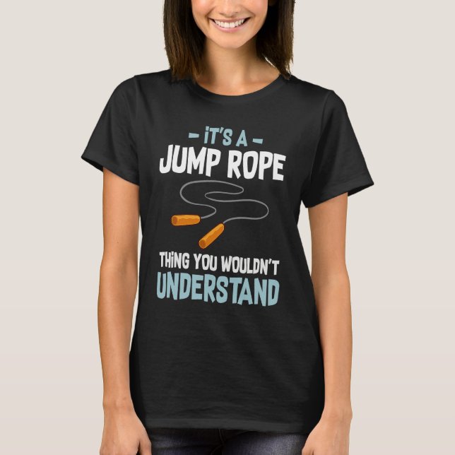 T-shirt Rope Jumping Skipping Rope Jump Mat Workout Exerci (Devant)
