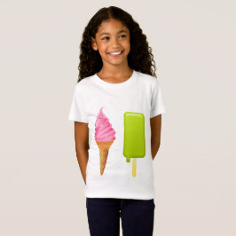 T - Shirt - Rosa Eiscreme + grüne Eiscreme
