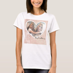 T - Shirt-rosa Herz-Form-Foto-Einsatz T-Shirt
